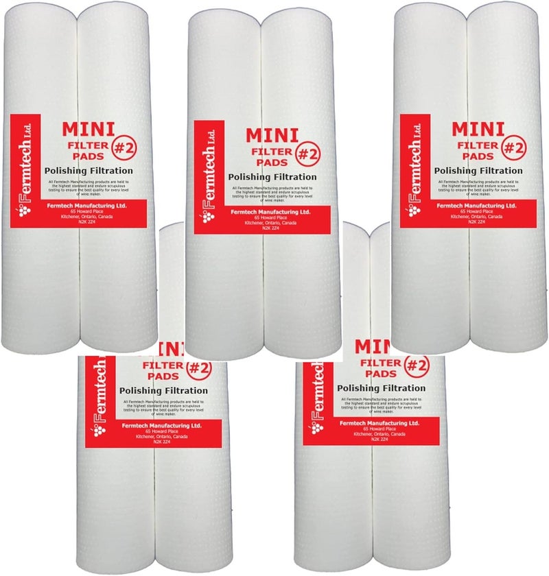 Fermtech Mini 2 Polishing 2 Micron Wine Filtration Pads pack of 10 (#2) - Image 1